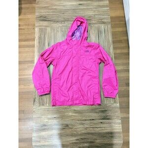 The North Face Pink HyVent Hooded Waterproof Rain Mesh Lined Jacket Girls XL 18